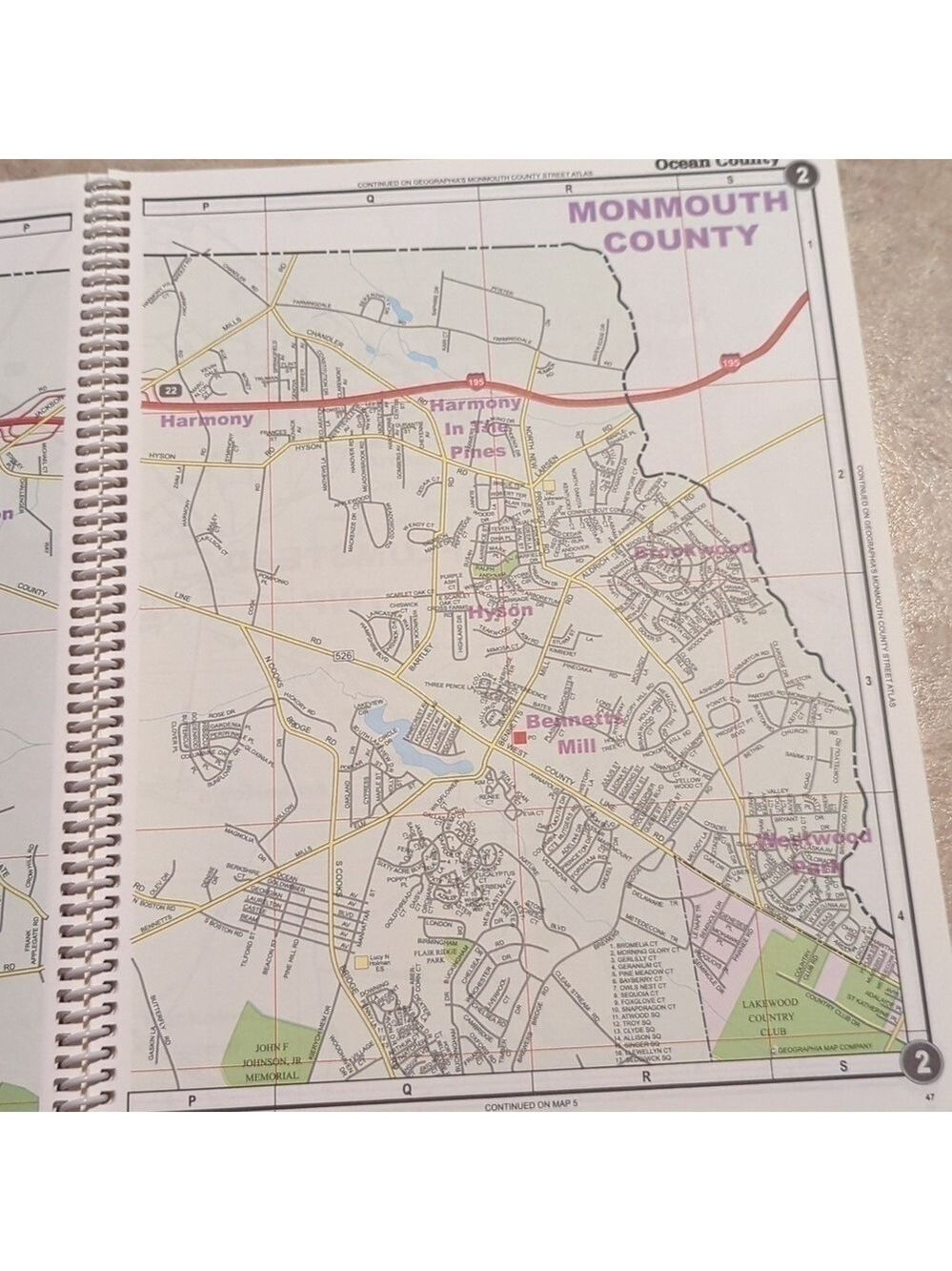 Geographia Monmouth Ocean County New Jersey Atlas 2003 - Picture 11 of 16